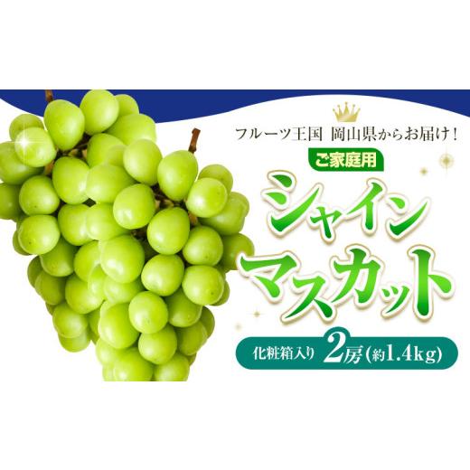 ふるさと納税 ぶどう マスカット 岡山県 浅口市 先行予約 ご家庭用 フルーツ王国 岡山県産 シャインマスカット 化粧箱入り 2房 (約1.4kg) Lino & Kai Farm[…