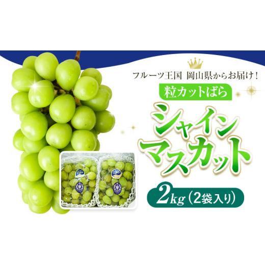 ふるさと納税 ぶどう マスカット 岡山県 浅口市 シャインマスカット 粒カット ばら 約2kg (2袋入り) 先行予約 Lino & Kai Farm[2026年10月上旬-11月中旬頃出…