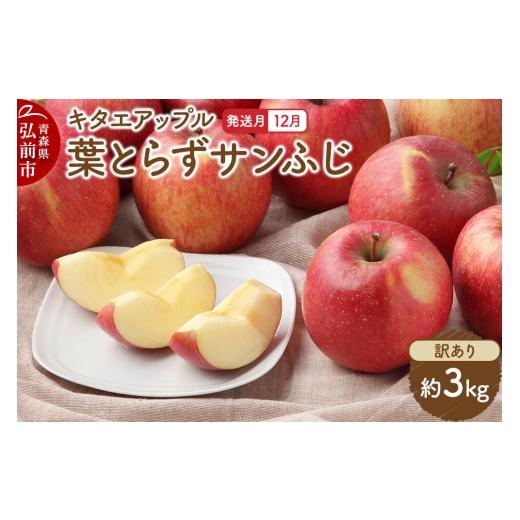 ふるさと納税 りんご 青森県 弘前市 26年12月発送 りんご 葉取らず サンふじ 訳あり 約3kg キタエアップル 青森県 弘前市 先行予約 サンふじ 葉取らず りんご…