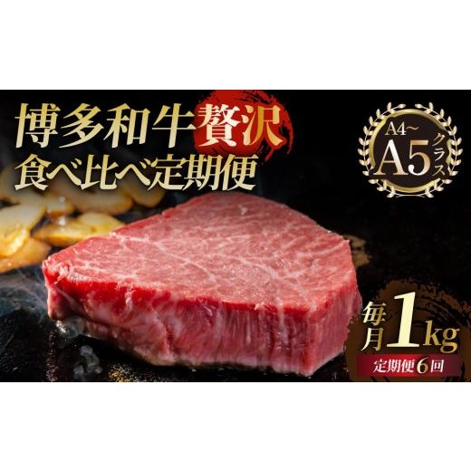 ふるさと納税 牛肉 セット 福岡県 那珂川市 定期便・全6回 博多和牛 A4ランク 以上 シャトーブリアン含む 食べ比べ 贅沢セット 定期便(全6回)