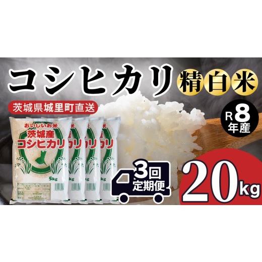 ふるさと納税 米 コシヒカリ 茨城県 城里町 3回 定期便(9月〜出荷) コシヒカリ 20kg ×3回 令和8年 精米 先行予約 産地直送 茨城県 城里町 新米 精白米 米 …