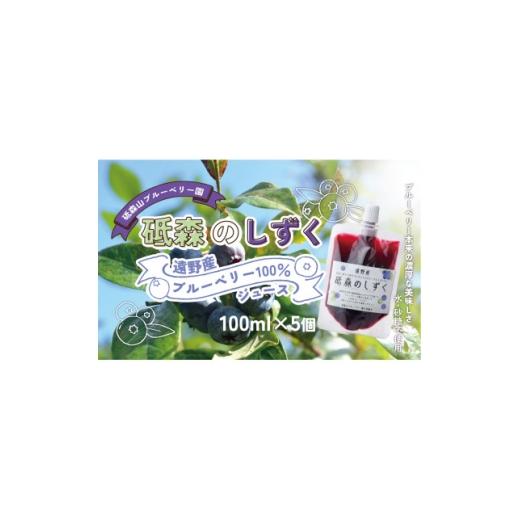 ふるさと納税 果汁飲料 岩手県 遠野市 砥森のしずく ブルーベリージュース 果汁100% 100ml×5個 岩手県遠野市 遠野食工房 1583560