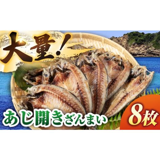 ふるさと納税 魚貝類 長崎県 壱岐市 あじ開きざんまい 約100g×8枚[壱岐市] 馬渡水産 アジ あじの開き アジの開き ひもの 干物 朝食 冷凍配送 JAQ040 8枚