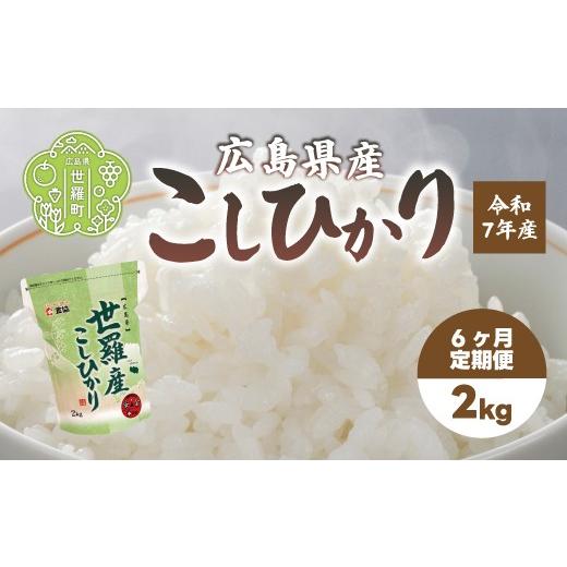 ふるさと納税 米 コシヒカリ 広島県 世羅町 お米 令和7年産 こしひかり 2kg 定期便6カ月 コシヒカリ お米 精米 白米 ごはん ご飯 広島県 世羅町 A073-06 6. 定…