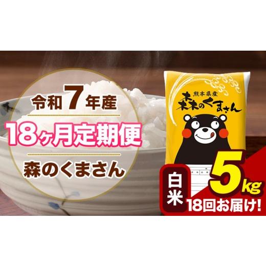 ふるさと納税 米 熊本県 荒尾市 令和7年産 18ヶ月定期便 森のくまさん 白米 5kg 5kg×1袋 計18回お届け 熊本県産 こめ コメ 精米 荒尾市 ひの 米 定期 [お申…