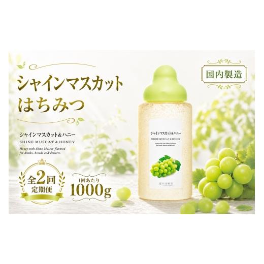 ふるさと納税 加工品等 はちみつ 熊本県 熊本市 2回定期便 シャインマスカット 果汁入りはちみつ 1000g はちみつ ハチミツ 蜂蜜 ハニー 蜜 果汁 杉養蜂園 定…