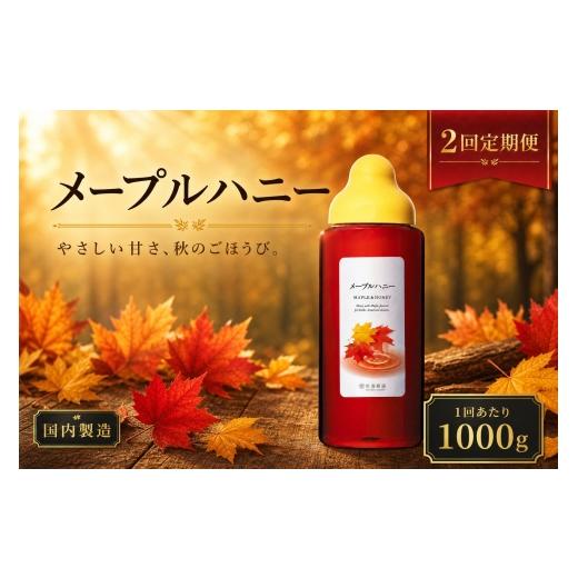 ふるさと納税 加工品等 はちみつ 熊本県 熊本市 2回定期便 メープルハニー 果汁入りはちみつ 1000g はちみつ ハチミツ 蜂蜜 ハニー 蜜 メープルシロップ シロ…