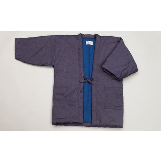 ふるさと納税 服 福岡県 大木町 久留米はんてん 紳士紬はんてん フリーサイズ(パープルグレー) BA008 パープルグレー
