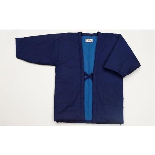 ふるさと納税 服 福岡県 大木町 久留米はんてん 紳士紬はんてん フリーサイズ (紺)[ギフト包装]BA007-GFT 紺[ギフト包装]