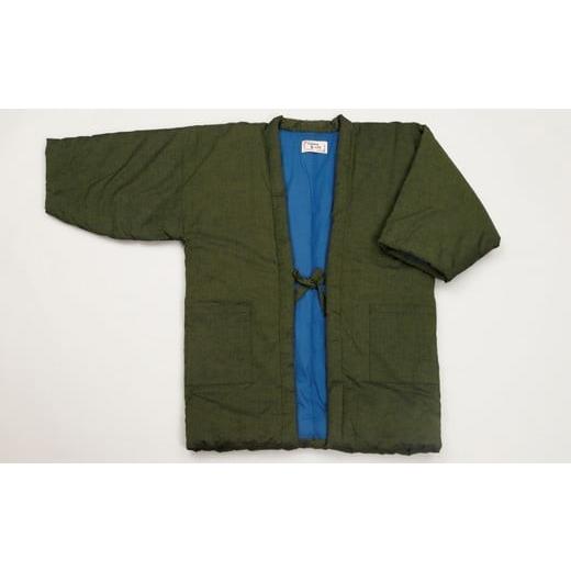 ふるさと納税 服 福岡県 大木町 久留米はんてん 紳士紬はんてん フリーサイズ (グリーン) [ギフト包装] BA009-GFT グリーン[ギフト包装]