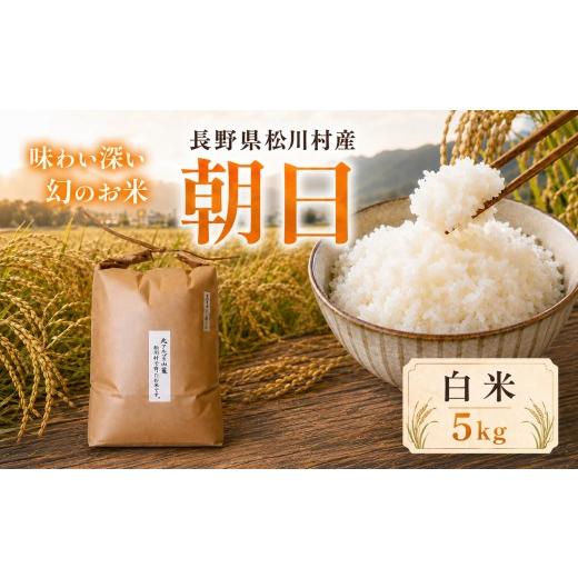 ふるさと納税 米 長野県 松川村 幻のお米 朝日 あさひ 白米 5kg 自然栽培 天日干し 稀少 在来種 農薬 肥料 除草剤 未使用 | 米 お米 玄米 米 コメ 古代米 自然…