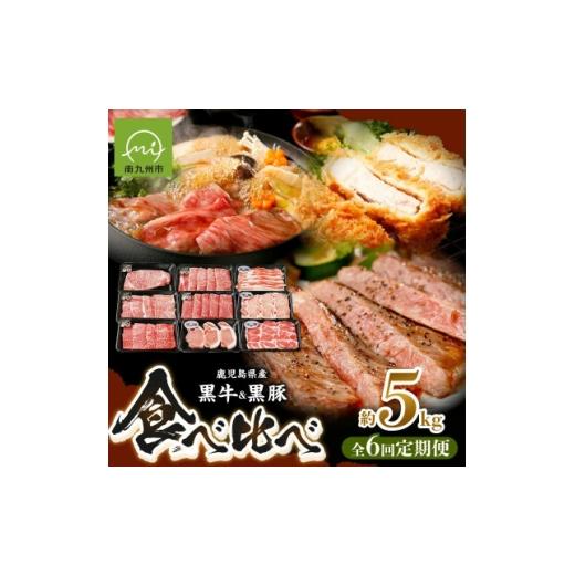 ふるさと納税 牛肉 ステーキ 鹿児島県 南九州市 発送月固定定期便 鹿児島黒牛・黒豚食べ比べ定期便(南九州市)全6回 4088658