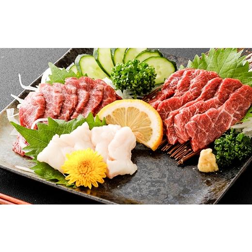 ふるさと納税 馬肉 熊本県 熊本市 R8年熊本地震復興支援 スライス馬刺しセット ( 上赤身 約90g、 たてがみ 約10g ) 約100g 馬刺し 馬刺 馬肉 馬 お肉 肉 ニ…