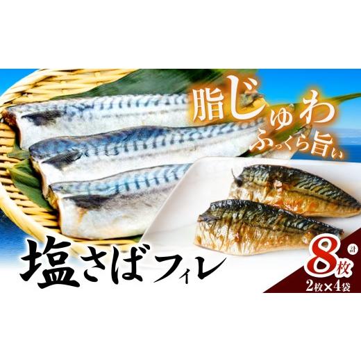 ふるさと納税 魚貝類 愛知県 武豊町 塩さばフィレ 8枚(2枚×4袋)(冷凍) 小分けで便利 お弁当やおかずにも使えます