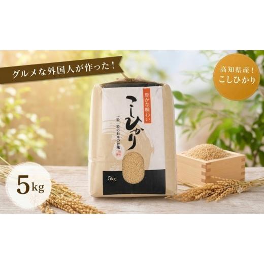 ふるさと納税 玄米 高知県 黒潮町 [2025年産]コシヒカリ 玄米 5kg グルメな外国人 農家 が作った こだわり お米 こしひかり 米 国産米 銘柄米 米5kg 令和7…