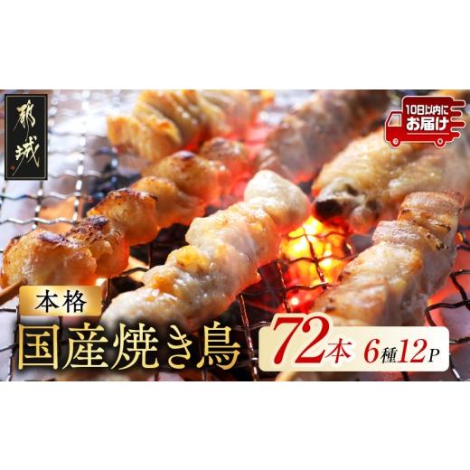 ふるさと納税 鶏肉 焼き鳥 宮崎県 都城市 職人串打ちの本格焼き鳥72本 みやこんじょ特急便 _16-33-014-72-Q_(都城市) 焼鳥串 生冷凍串 冷凍生肉 もも 皮 手羽 …
