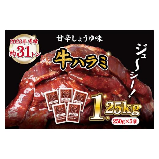 ふるさと納税 牛肉 長崎県 佐世保市 厚切り 牛ハラミ 1.25kg ( 250g × 5 ) 大容量 冷凍 小分け 工場直送 特製 味付き 醤油 牛肉 牛 肉 ハラミ 焼肉 バーベキ…