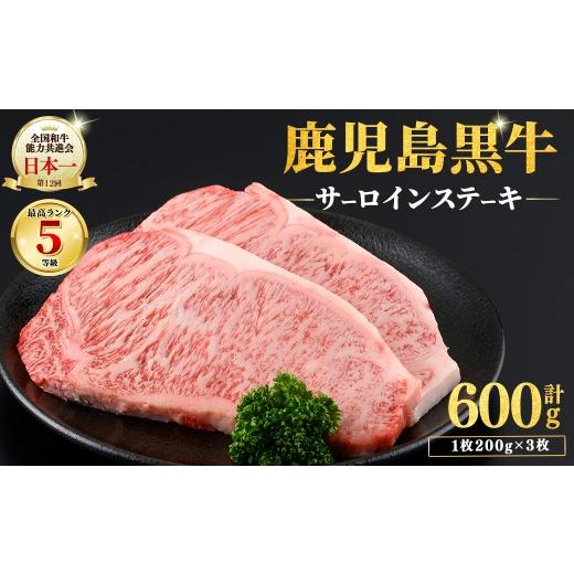 ふるさと納税 牛肉 サーロイン 鹿児島県 志布志市 和牛日本一 鹿児島黒牛 サーロインステーキセット 計600g(1枚200g/3枚) 肉 牛肉 ブランド牛 鹿児島黒牛 ス…