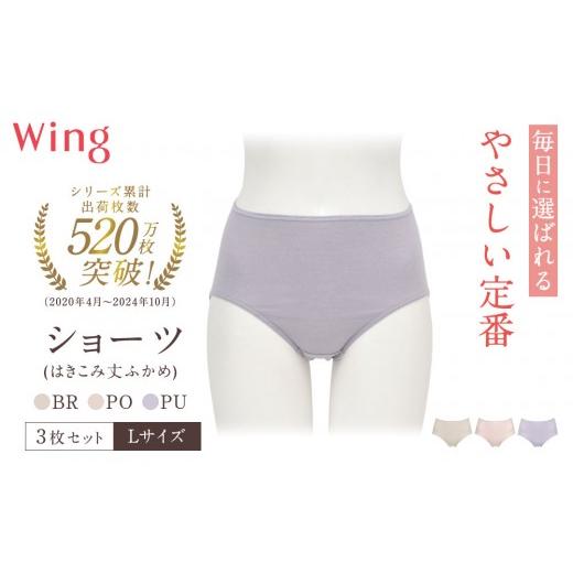 ふるさと納税 ファッション 京都府 京都市 ワコール ウイング ショーツ 身生地部オーガニックコットン混素材(はきこみ丈ふかめ) 綿の贅沢オーガニック Lサイ…