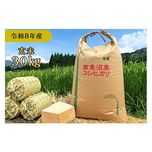 ふるさと納税 玄米 新潟県 湯沢町 令和8年産 玄米 30kg 南魚沼産コシヒカリ 産地直送 中屋ふぁーむ 湯沢産コシヒカリ