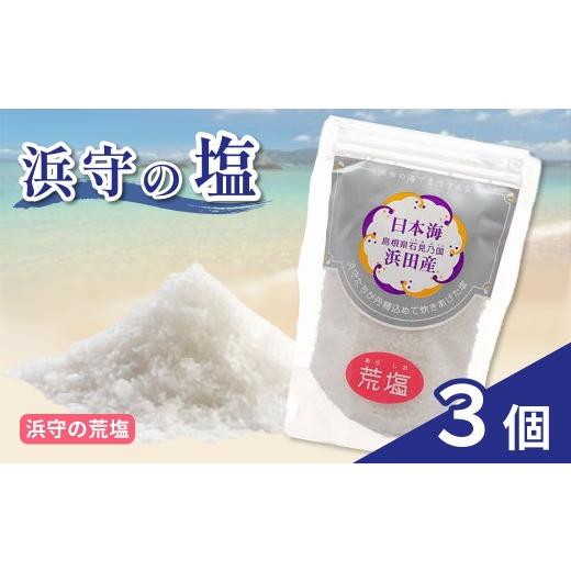 ふるさと納税 塩・だし 海塩 島根県 浜田市 浜守の荒塩3個セット 塩 しお salt 調味料 天然 荒塩 料理 贈答 210_0005