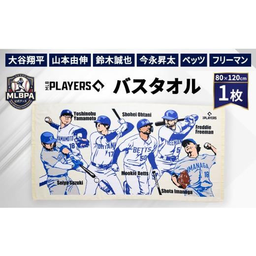 ふるさと納税 タオル・寝具 バスタオル 大阪府 泉大津市 限定数量 MLBPA公式グッズ バスタオル 80×120cm A柄 MBT-5001 | 大谷翔平 山本由伸 鈴木誠也 今永昇…