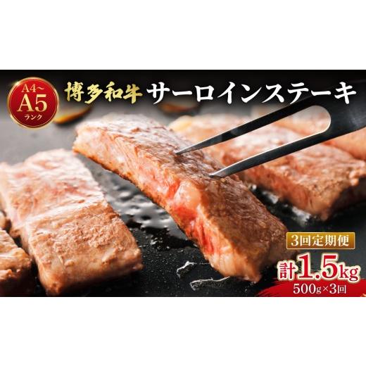 ふるさと納税 牛肉 サーロイン 福岡県 那珂川市 定期便・全3回 博多和牛 牛肉 サーロイン ステーキ 500g(250g×2) 定期便(全3回)
