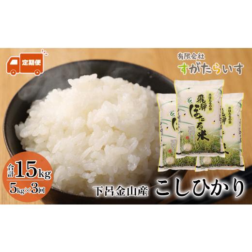 ふるさと納税 米 コシヒカリ 岐阜県 下呂市 新米先行予約 2026年産米 定期便 5kg×3回(2026年10月から発送)こしひかり すがたらいす 下呂市金山産 令和8年産…