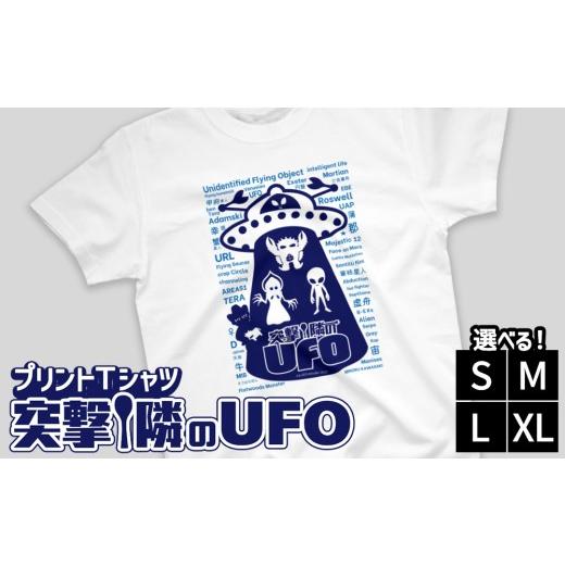 ふるさと納税 服 男 愛知県 幸田町 Lサイズ プリントTシャツ 映画 突撃 隣のUFO | Tシャツ オリジナル ファッション 洋服 服 半袖 特撮 Lサイズ