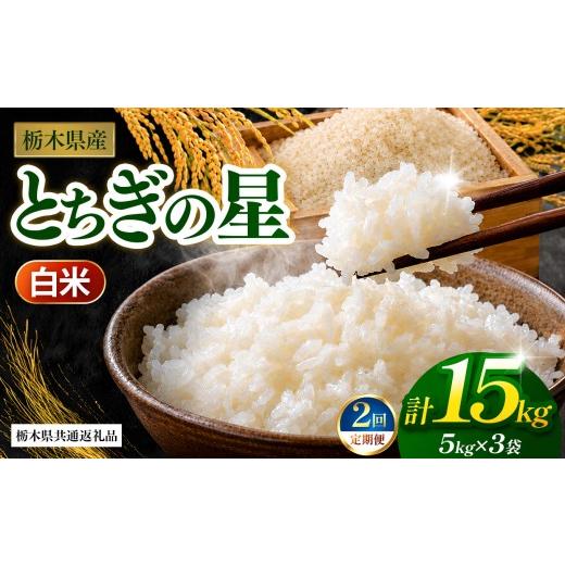 ふるさと納税 米 栃木県 那珂川町 先行予約 定期2回 とちぎの星(白米)約 15kg 栃木県共通返礼品|とちぎの星 米 白米 おいしい お米 こめ おこめ 白米 精米…