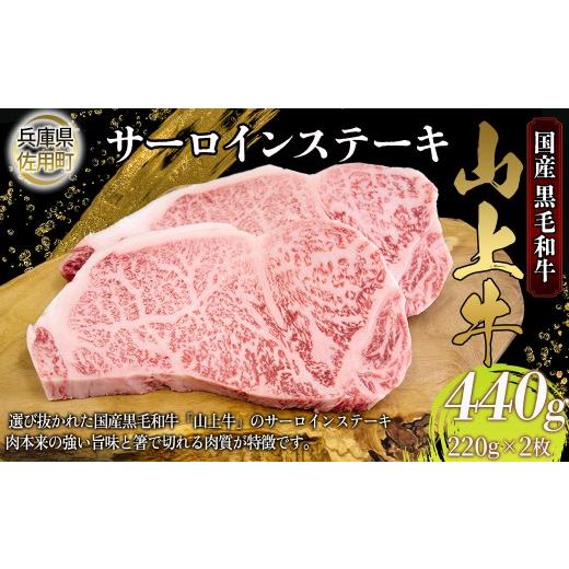 ふるさと納税 牛肉 サーロイン 兵庫県 佐用町 牧場直売店 兵庫県産黒毛和牛 サーロインステーキ 220g×2 計440g 牛肉 国産牛 山上牛 220g×2