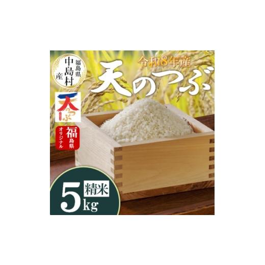 ふるさと納税 米 福島県 中島村 令和8年産 中島村産 天のつぶ 精米 5kg 1756339