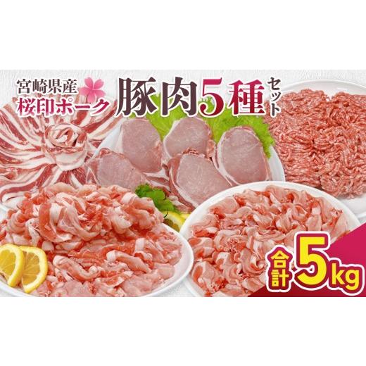 ふるさと納税 豚肉 バラ 宮崎県 えびの市 宮崎県産 豚肉 桜印ポーク5種セット(ローススライス / バラスライス / ロースカツ / 切り落とし / ミンチ) 合計5…