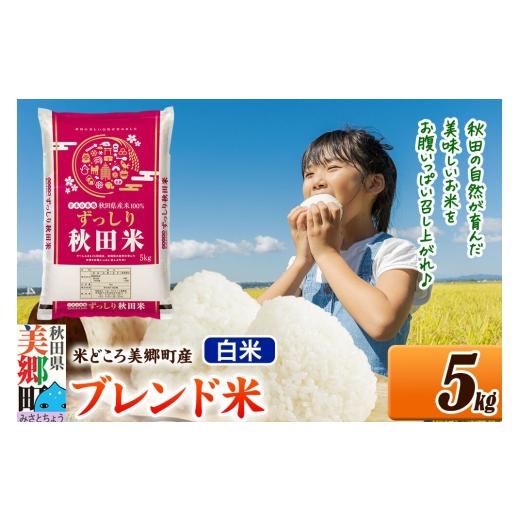 ふるさと納税 米 ブレンド 秋田県 美郷町 米 ブレンド米 白米 精米 5kg(5kg×1袋)秋田県美郷町産 5kg袋 お米 こめ ご飯 ごはん 米どころ 秋田県産 美郷町