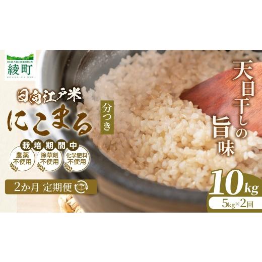ふるさと納税 米 にこまる 宮崎県 綾町 2か月定期便 天日干しが引き出す お米の旨味 日向江戸米(にこまる) 分つき 合計10kg 国産米 ブランド米 農薬不使用 …