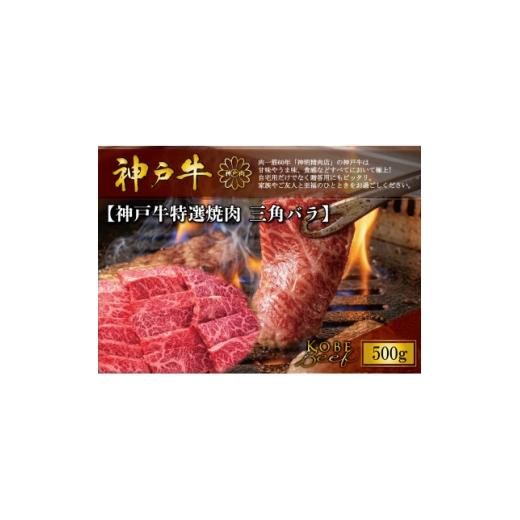 ふるさと納税 牛肉 焼肉・バーベキュー 兵庫県 養父市 神戸牛 特選焼肉(三角バラ)500g 1756329