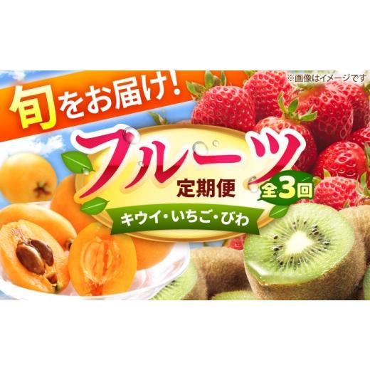 ふるさと納税 果物の詰合せ 福岡県 広川町 3回定期便 フルーツ定期便(キウイ/あまおう/びわ) 広川町 / JAふくおか八女農産物直売所どろや