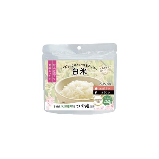 ふるさと納税 加工品等 宮城県 大河原町 宮城県大河原町産つや姫のアルファ化米 白米 100g 10袋セット お米 長期保存 非常食 アルファ米 ご飯 ごはん 防災食 …