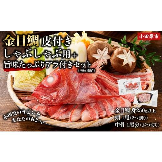 ふるさと納税 魚貝類 金目鯛 神奈川県 小田原市 ふるさと納税限定 日戻り金目鯛 金目鯛 皮付きしゃぶしゃぶ用+旨味たっぷりアラ付きセット