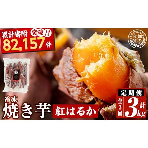 ふるさと納税 野菜類 サツマイモ 鹿児島県 姶良市 a0003-B1 3回定期便 冷凍焼き芋 畑の金貨・やきいも 紅はるか(1kg×3回 計3kg) 甘いも販売所 姶良市 冷凍 さ…