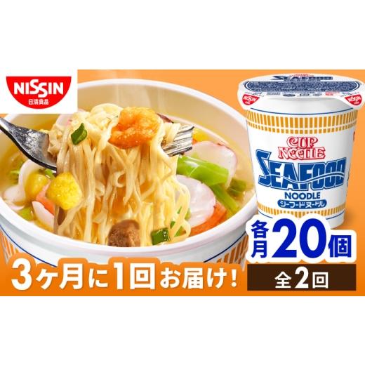 ふるさと納税 加工品等 レトルト 滋賀県 栗東市 全2回定期便 3か月おきにお届け カップヌードル シーフードヌードル(1ケース20食入)/ シーフードヌードル …