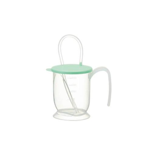 ふるさと納税 食器・グラス 奈良県 奈良市 ストロ付きーコップ 280ml グリーン 倒れにくい 入院 ベッド 普段使い サポート コップ ストロー付きコップ シニア …