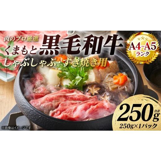 ふるさと納税 牛肉 ロース 熊本県 八代市 A4〜A5ランク くまもと黒毛和牛 しゃぶしゃぶ すき焼き用 (肩ロース) 250g (250g×1パック) 牛肉 お肉 ロース …