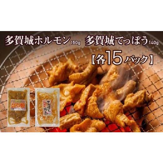 ふるさと納税 豚肉 ホルモン 宮城県 多賀城市 多賀城ホルモン・てっぽう 各15パック