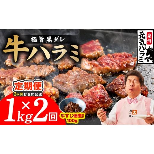 ふるさと納税 牛肉 ホルモン 大阪府 泉佐野市 分けて届く定期便 極旨黒ダレ 牛ハラミ 総量 1kg 牛肉 はらみ 小分け 焼肉 お弁当 BBQ 訳あり ワケアリ わけあ…