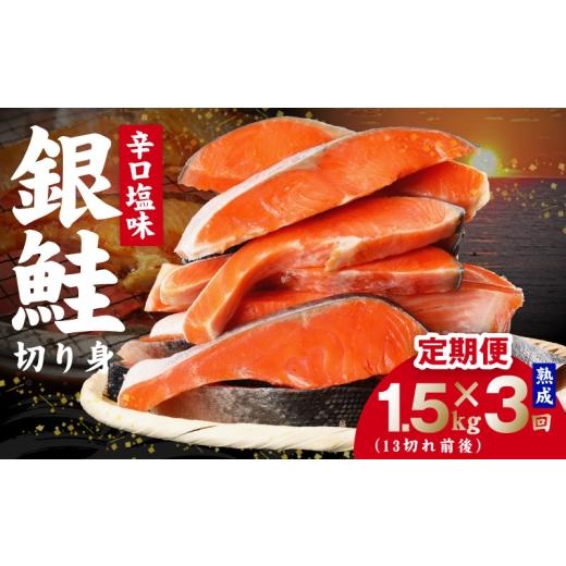 ふるさと納税 魚貝類 鮭 大阪府 泉佐野市 定期便 熟成 銀鮭 切り身 辛口塩味 合計 1.5kg(約13切れ前後)全3回 規格外 辛口 海鮮 魚介 鮭 さけ しゃけ お弁当…