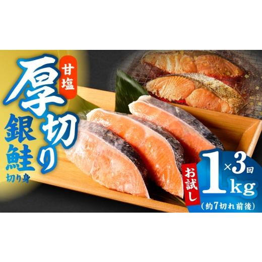 ふるさと納税 魚貝類 鮭 大阪府 泉佐野市 定期便 厚切り銀鮭 切り身 1kg(約7切れ前後) 全3回 訳あり 規格外 海鮮 魚介 鮭 さけ サケ しゃけ おかず 簡単調理