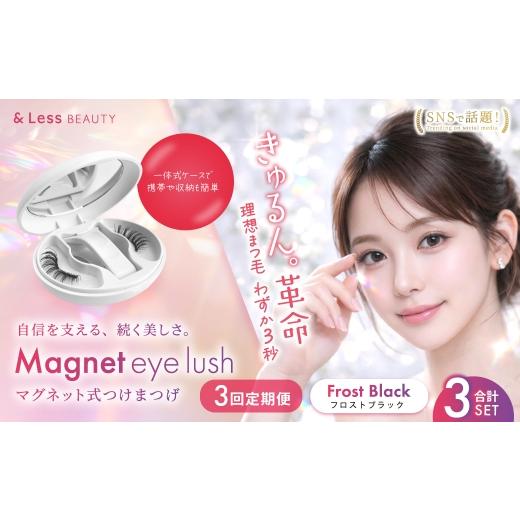 ふるさと納税 美容 熊本県 西原村 3回定期便 マグネットつけまつげ フロストブラック マグネット式つけまつげ 長め まつ毛 つけまつげ ナチュラル 磁気まつげ…