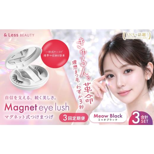 ふるさと納税 美容 熊本県 西原村 3回定期便 マグネットつけまつげ ミャオブラック マグネット式つけまつげ 長め まつ毛 つけまつげ ナチュラル 磁気まつげ …