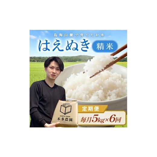 ふるさと納税 米 はえぬき 山形県 酒田市 10月下旬配送/ 6回定期便 令和8年産 [精米]はえぬき 5kg×6回(計30kg) 農家直送 HO SF0379 令和8年10月下旬発送…